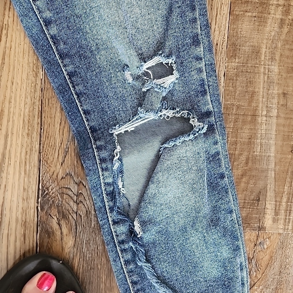 Free People We The Free Distressed Jeans Sz 25 - Picture 4 of 7